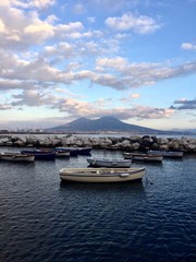 Fototapeta premium Napoli, il golfo ed il Vesuvio