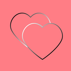 Abstract vector heart . Element for design. Vector illustration for Valentines Day. Love concept. Cute happy wallpaper. Good idea for your Wedding. Romantic Lovely Frame Design