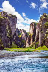 Canyon of tales and legends in Iceland