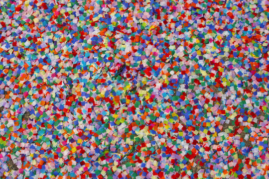 Colourful Confetti On The Ground