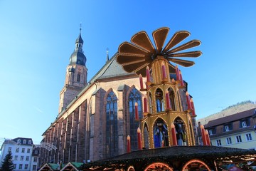 Kirche in Heidelberg - obrazy, fototapety, plakaty