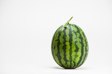 Big ripe fresh Watermelon isolated on a white