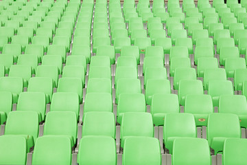 Green Seats in the stadium