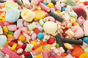 Mixed colorful candy