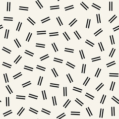 Abstract geometry black and white memphis style fashion pattern