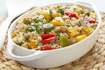 Couscous with Chickpeas and Peppers