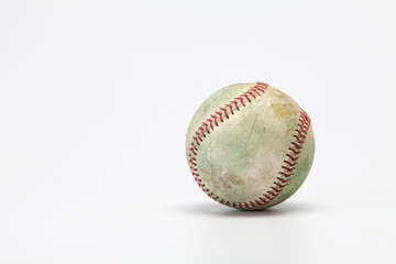 Baseball on a white background 