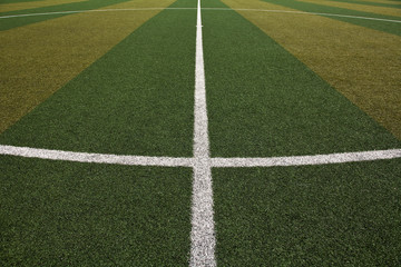 Painted Lines On Soccer Field 