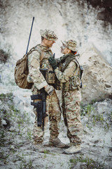 Military Couple In Uniform
