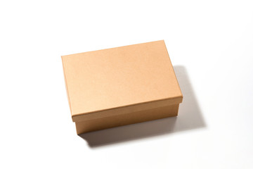 Brown box on a white background