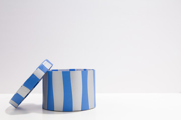 Open Blank box on a table 