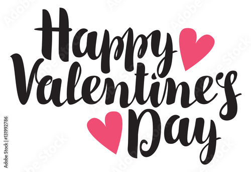 &quot;vector inscription happy valentines day with hearts&quot; Imágenes de