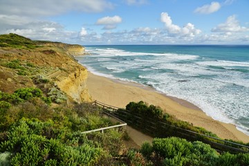 The Gibsons Steps cliffs in Port Campbell National Park off the Great Ocean Road in Victoria, Australia