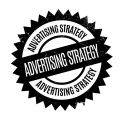Advertising Strategy stamp. Grunge design with dust scratches. Effects can be easily removed for a clean, crisp look. Color is easily changed.