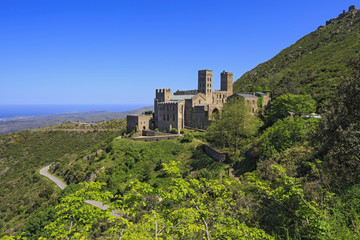 Fototapeta premium Breathtaking old monastery of Sant Pere de Rodes, Catalonia, Spain