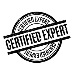 Certified Expert rubber stamp. Grunge design with dust scratches. Effects can be easily removed for a clean, crisp look. Color is easily changed.