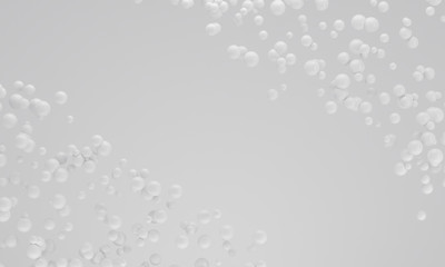 abstract white particle cloud 3d render