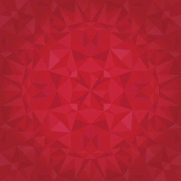 Vector Ruby Red Triangles Crystal Foil Texture Seamless Pattern. Festive and Glowing Repeat Surface Design.