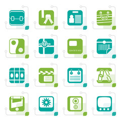 Stylized Business and Internet Icons - Vector Icon Set