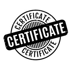 Certificate rubber stamp. Grunge design with dust scratches. Effects can be easily removed for a clean, crisp look. Color is easily changed.
