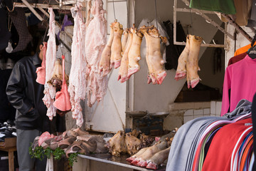 Butcher at Souk of Rabat, Morocco