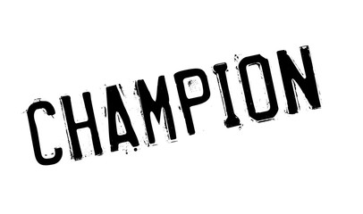 Champion rubber stamp. Grunge design with dust scratches. Effects can be easily removed for a clean, crisp look. Color is easily changed.