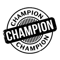 Champion rubber stamp. Grunge design with dust scratches. Effects can be easily removed for a clean, crisp look. Color is easily changed.