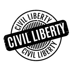 Civil Liberty rubber stamp. Grunge design with dust scratches. Effects can be easily removed for a clean, crisp look. Color is easily changed.