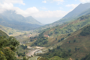 Fototapeta na wymiar Sapa valley in Vietnam