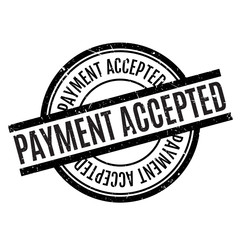 Payment Accepted rubber stamp