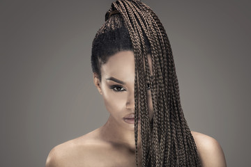 Portrait of beautiful african girl.