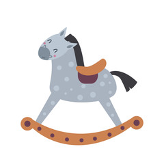 Horse toy breed vector.