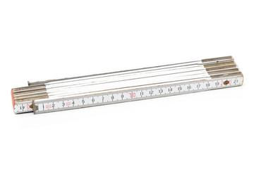 Folding rule with centimeter scale