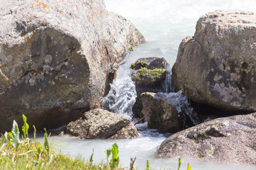rough water in a mountain river