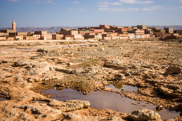 River at the city of Guelmim, Morocco