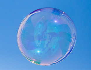 bubble on the blue sky