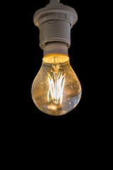  beautiful light lamp on black background