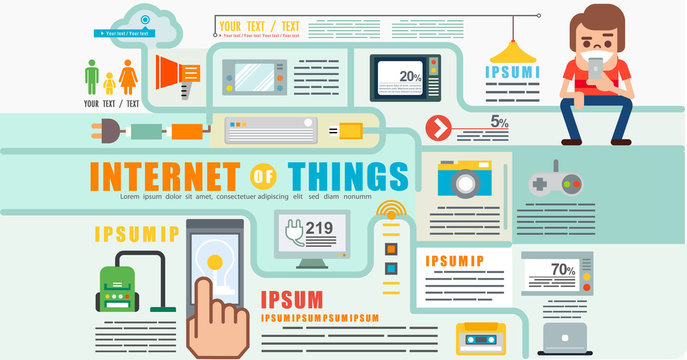 Infographics elements concept of Internet of Things (lot), ilustrator Vector