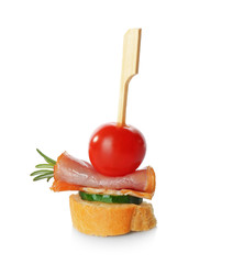 Gourmet canape isolated on white