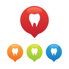 Colorful Round Tooth or Dental Markers