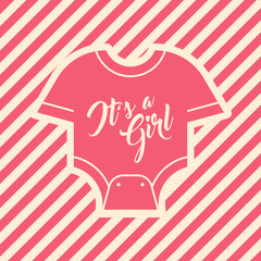 Pink Baby Shower Invite Greeting card