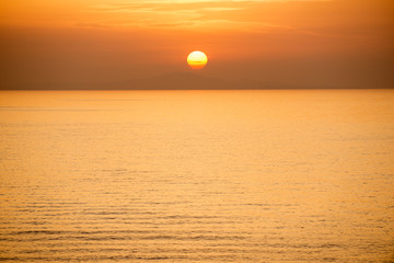 生月島から沈む夕陽