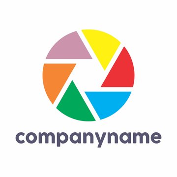 colorful rainbow logo icon vector template