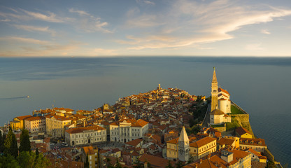 Fototapeta premium panorama of Piran, Slovenia