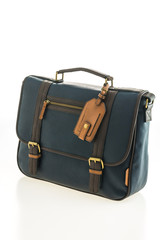 Beautiful men fashion with leather messenger bag