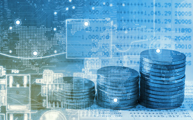 Fintech concept.