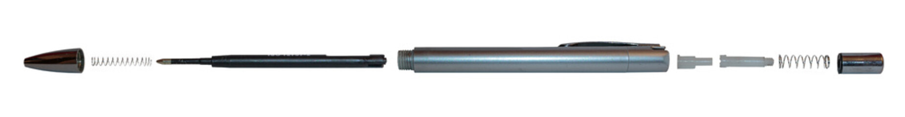 Kugelschreiber als Explosionszeichnung