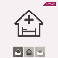 Hospital - vector icon.