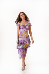 Young Beautiful Woman In Fashionable Dress