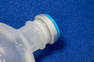 IV solution plastic bottle and aluminum cap